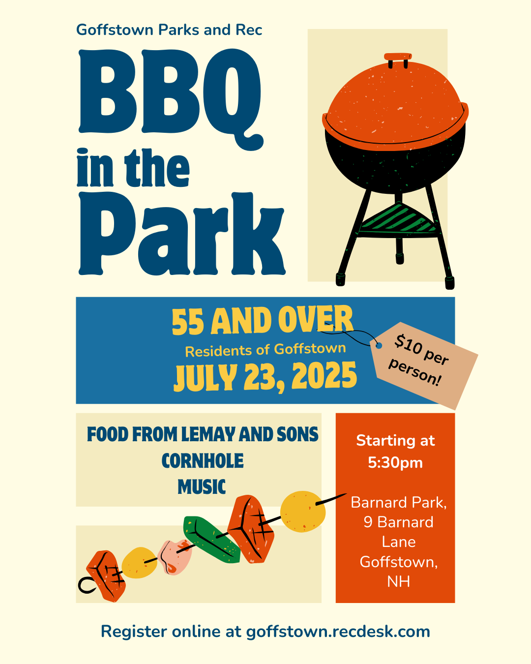 BBQ in Park 55 and Over Social