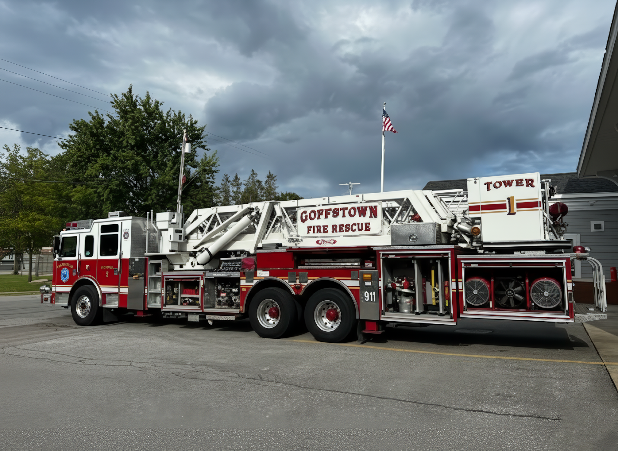 Photo of Tower 1's Street Side Compartments 